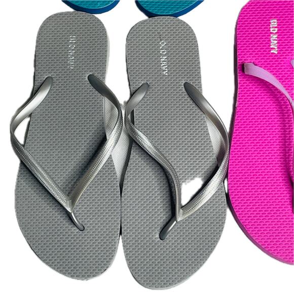 4 Pairs Old Navy Women's Thong Flip Flops Spring/Summer, Multi Color - Size 9 - Picture 2 of 6